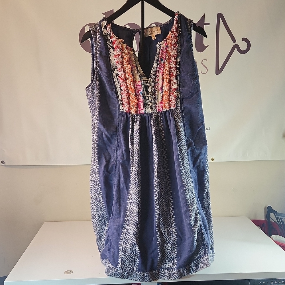 Philosophy Navy and Pink Textured Dress